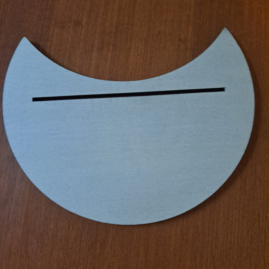 Card Stand, Card Holder, Card Board - Wooden Half Moon, Moon Phase/Hands