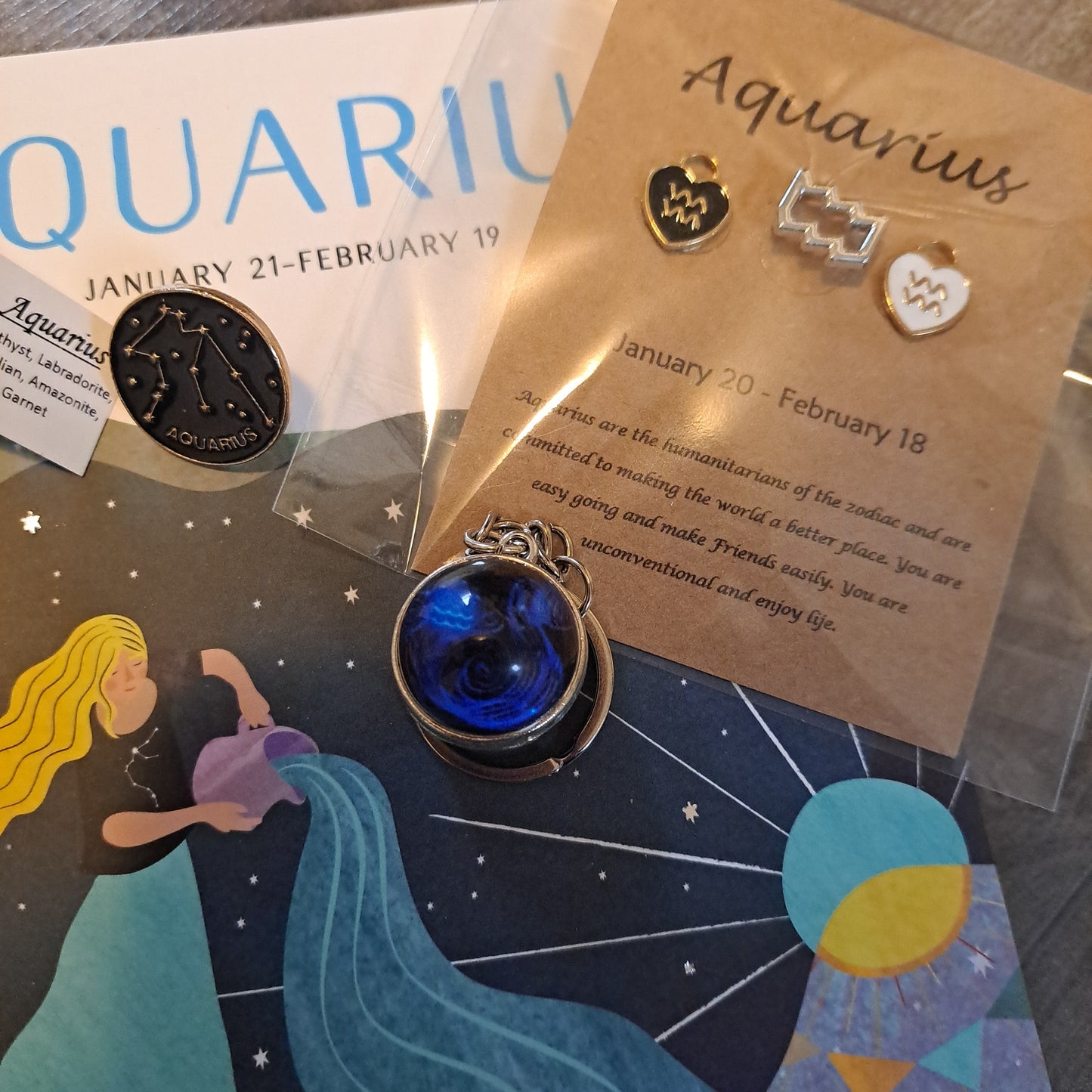 AQUARIUS Zodiac Kit, Astrology Kit, Star Sign, Constellation, Sun, Moon, Rising