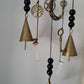 Witch Bells for Home Protection,(crystal and bottle)Handmade Witchy Decor for Attracts Positive and Drive Out Negative, Boho Door Handle Garden Patio Magic Bell Beads Wicca Supplies, Hanging Bells