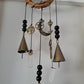 Witch Bells for Home Protection,(crystal and bottle)Handmade Witchy Decor for Attracts Positive and Drive Out Negative, Boho Door Handle Garden Patio Magic Bell Beads Wicca Supplies, Hanging Bells