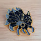 Moon Phase Animal Pin - Black Ninetailed Fox