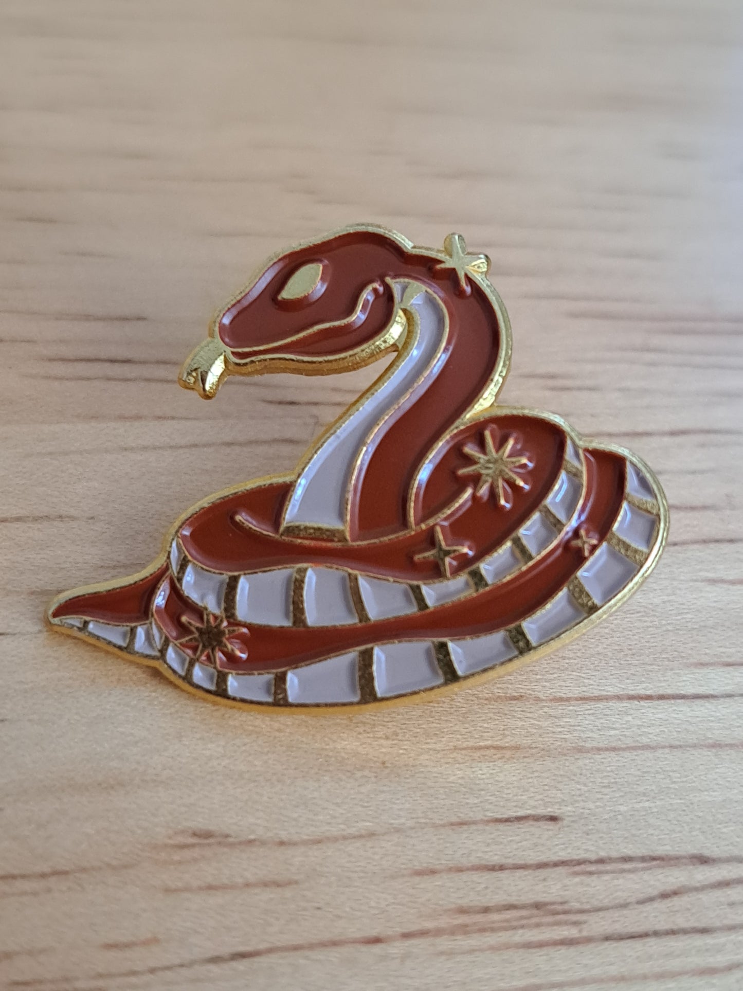 Snake Pin - Brown