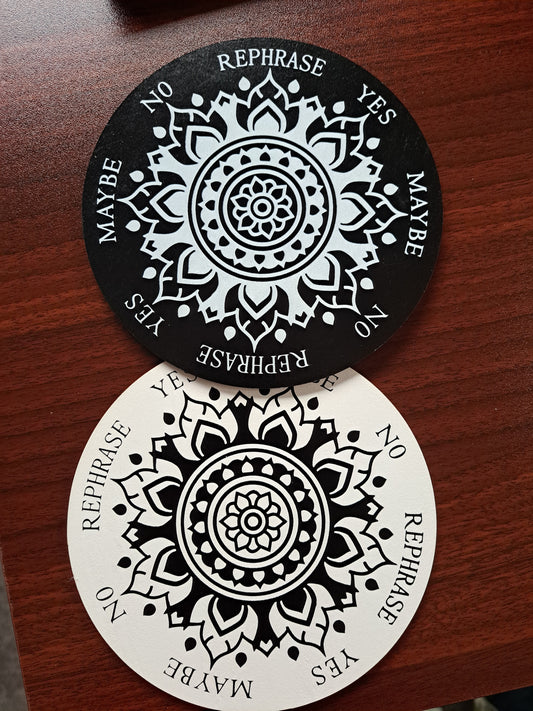 Pendulum Board - Mandala Flower Black