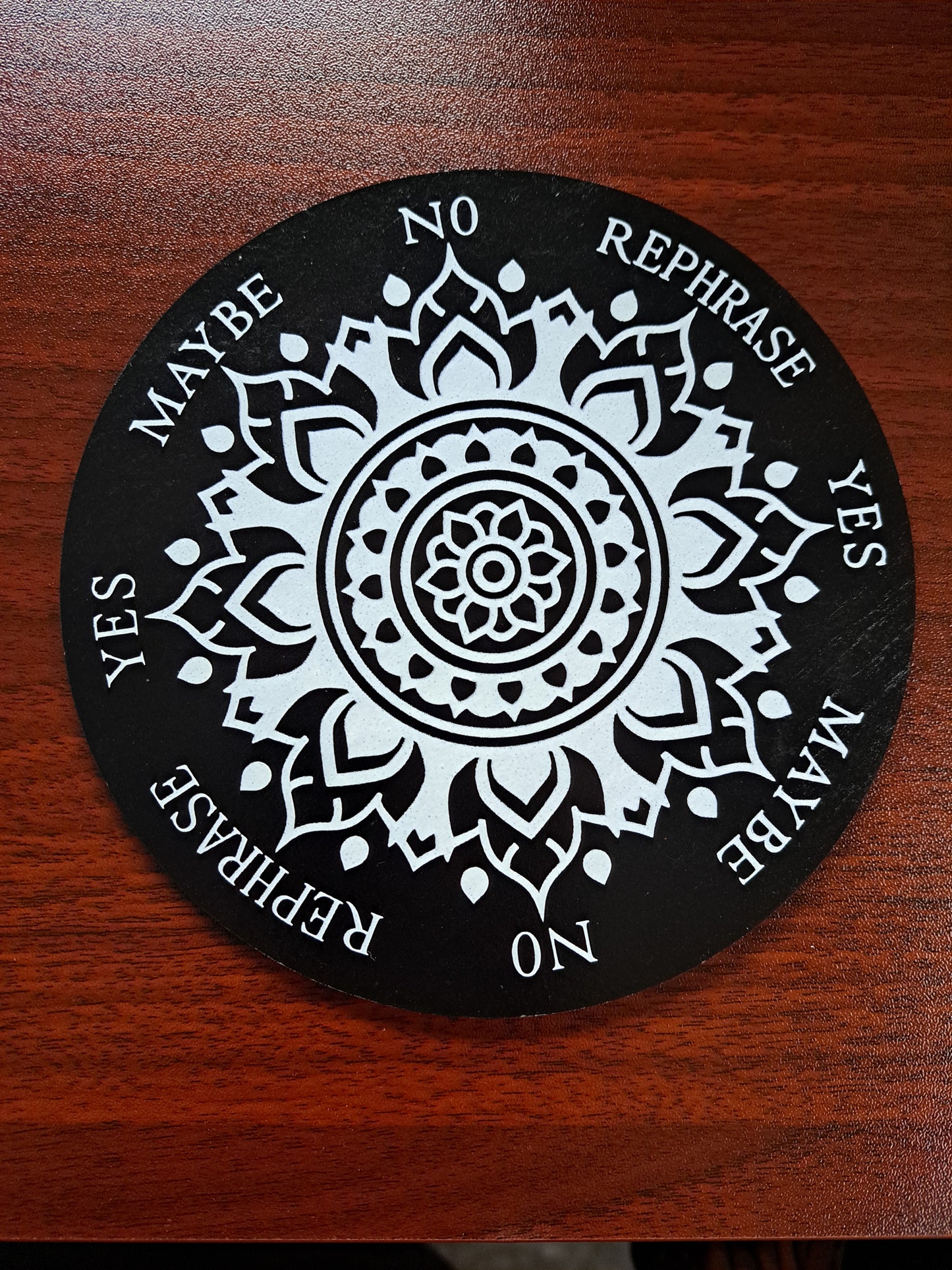 Pendulum Board - Mandala Flower Black