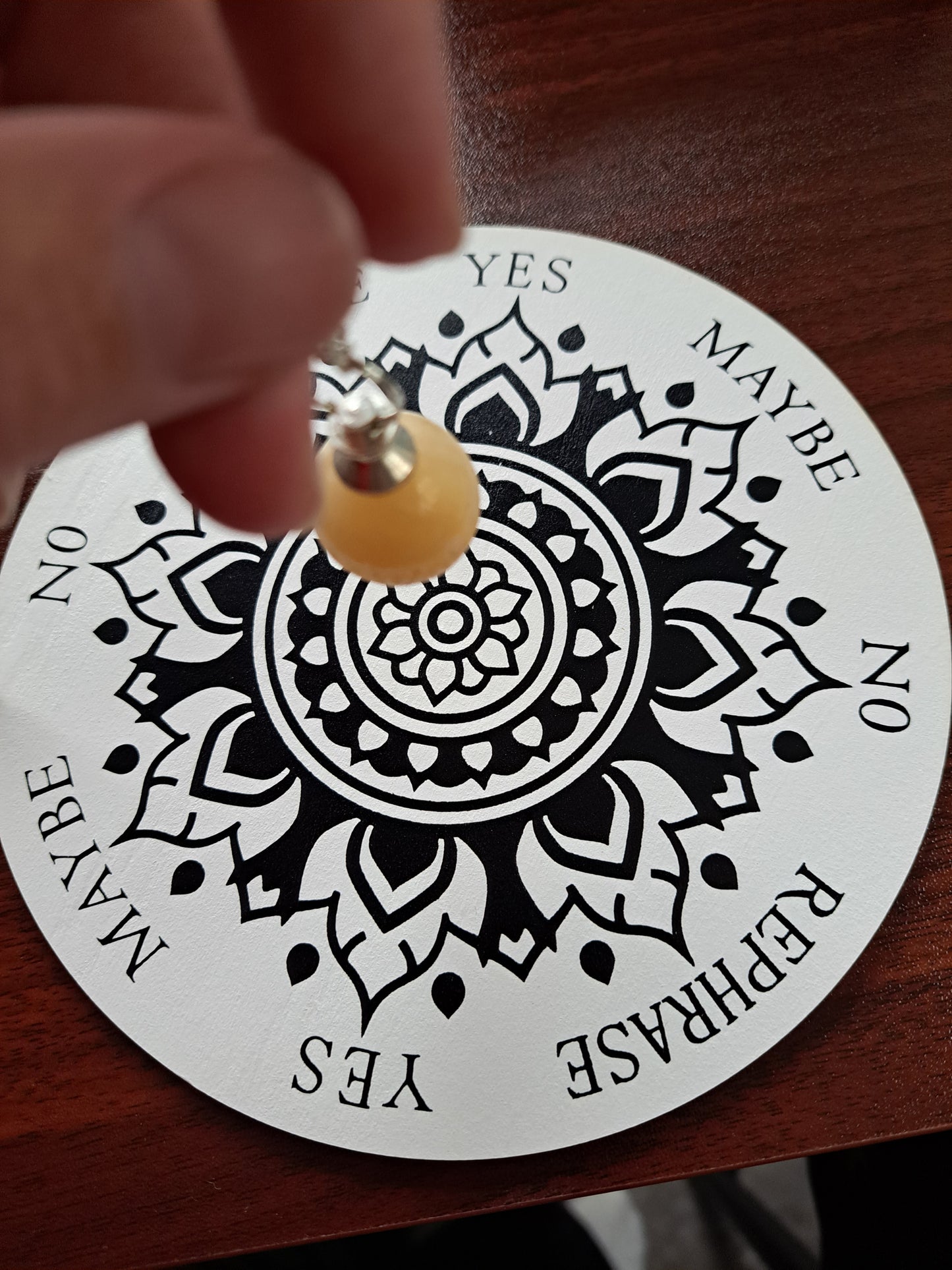 Pendulum Board - Mandala Flower White