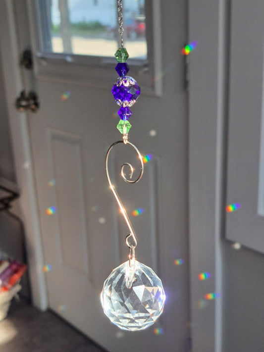 Sun Catcher - Blue & Green, Round