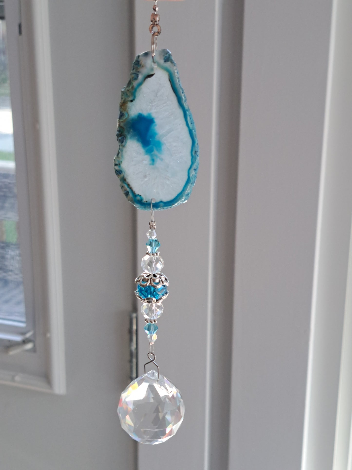 Geode Sun Catcher - Blue