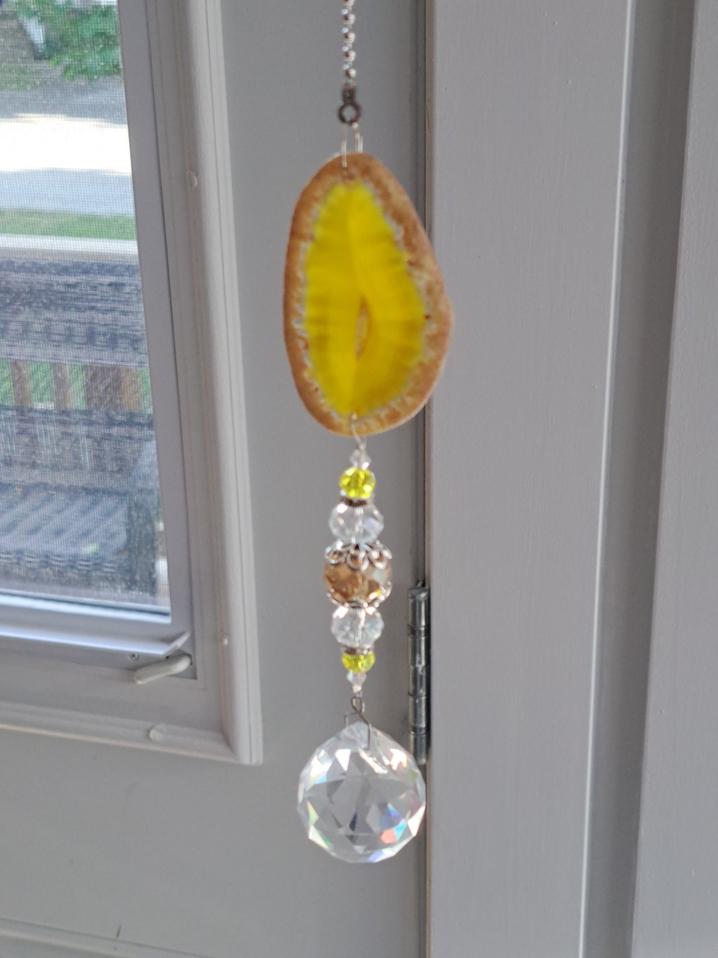 Geode Sun Catcher - Yellow