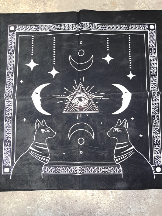 Altar Cloth - Suede Black and White