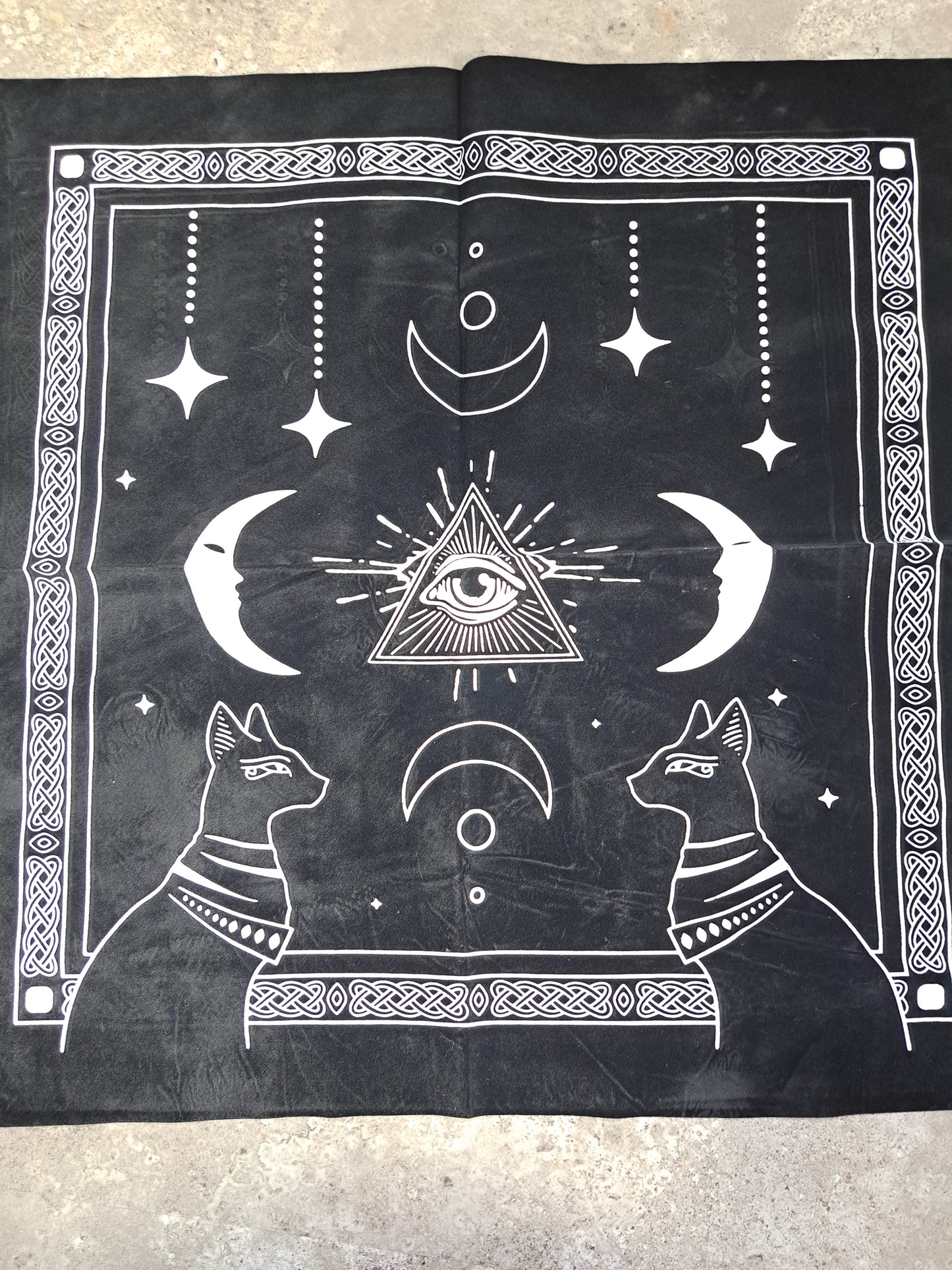 Altar Cloth - Suede Black and White