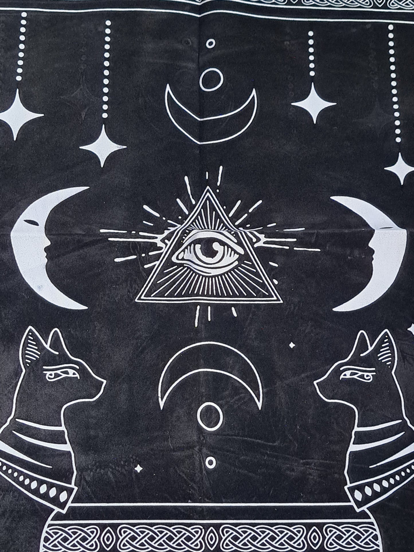 Altar Cloth - Suede Black and White