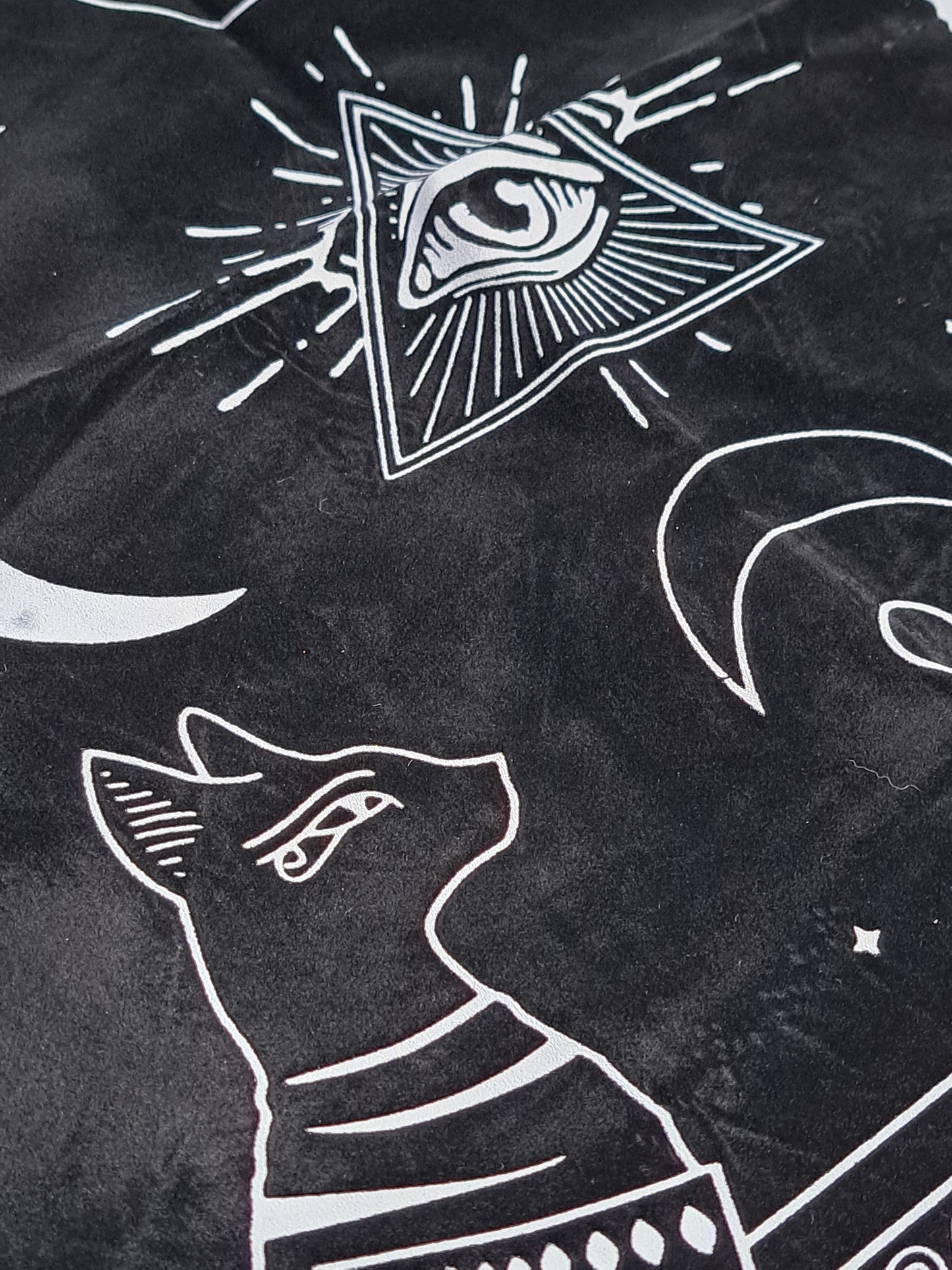 Altar Cloth - Suede Black and White