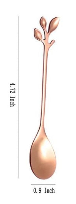 Altar Spoon - Rose Gold Leaf Design