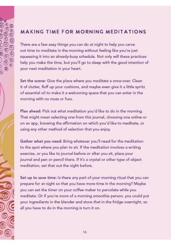 Morning Meditations Journal Positive Prompts & Affirmations to Start Your Day