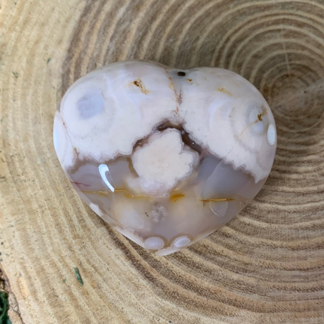 Flower Agate Hearts