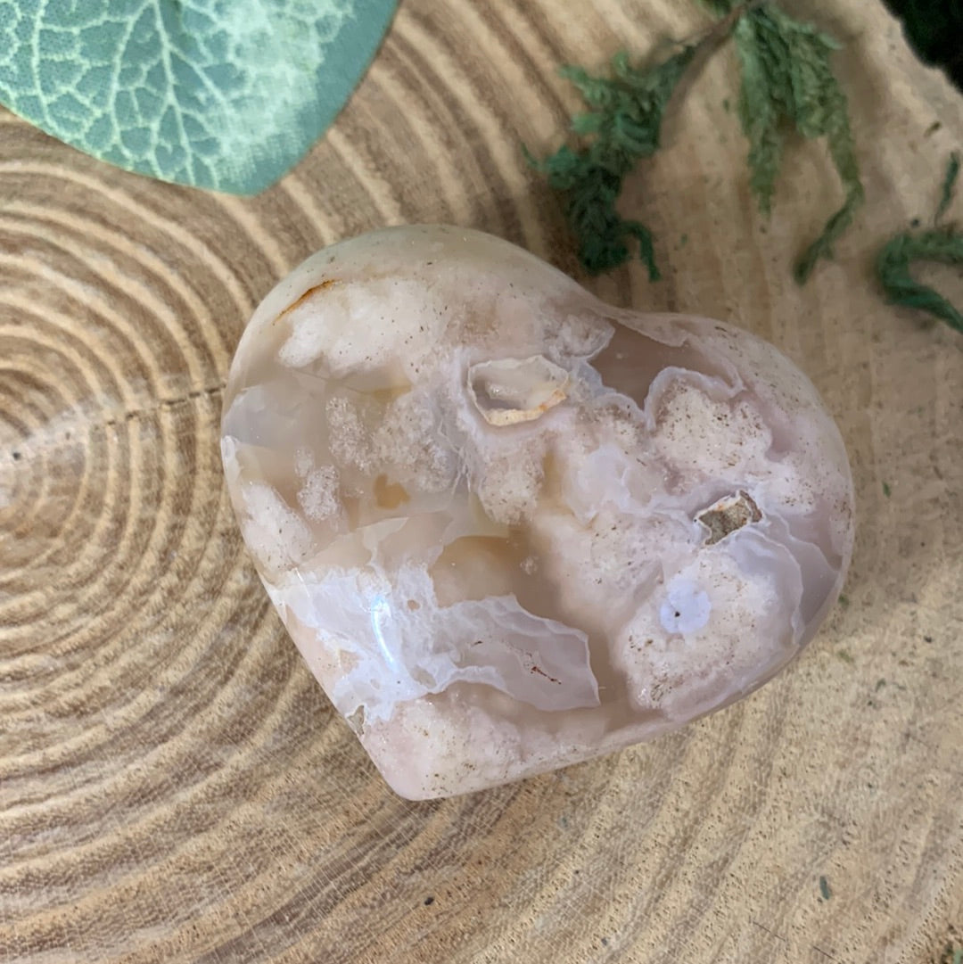 Flower Agate Hearts