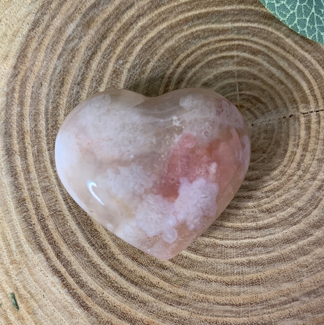 Flower Agate Hearts