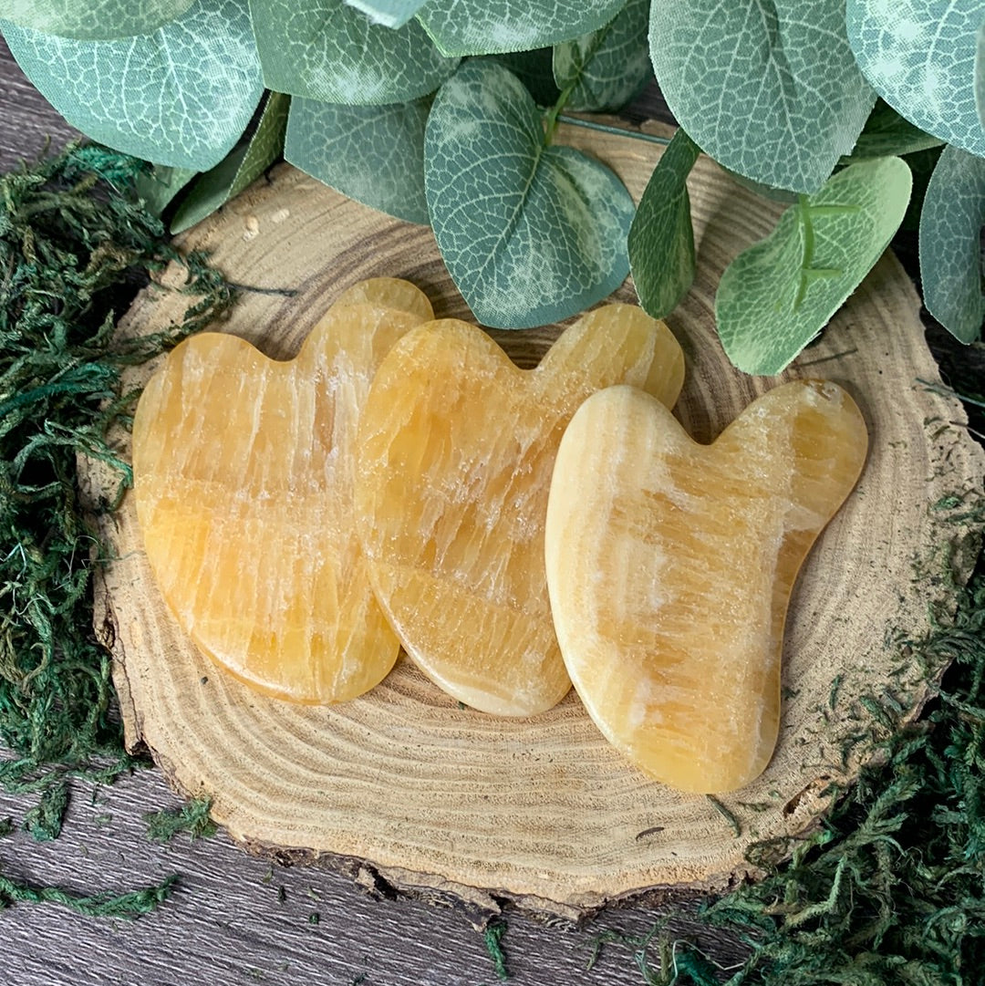 Gua Sha - Orange Calcite