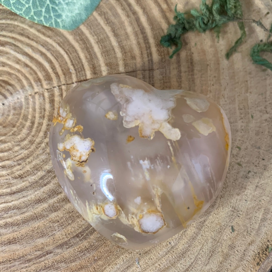 Flower Agate Hearts