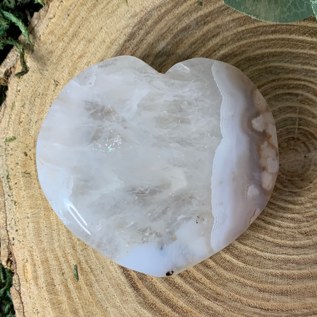 Flower Agate Hearts