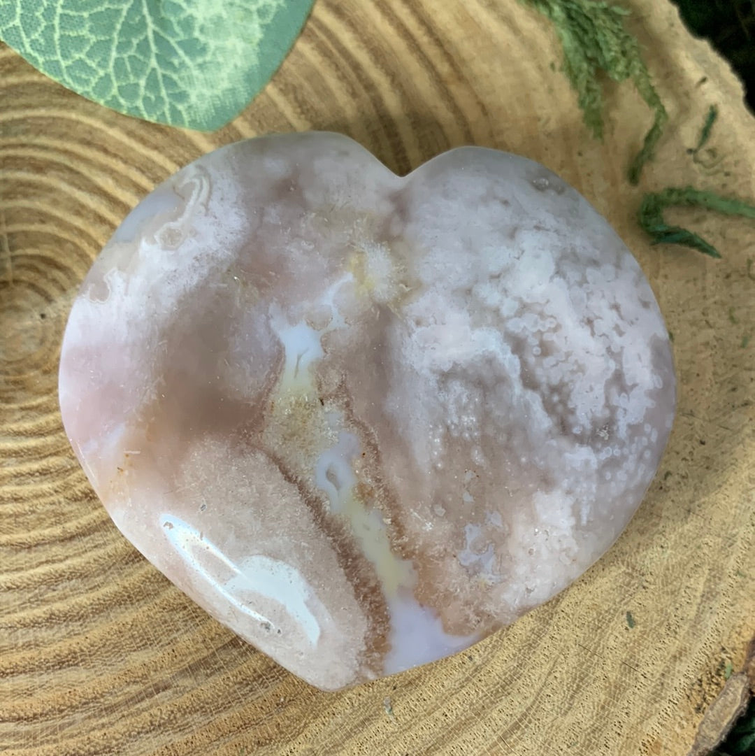 Flower Agate Hearts