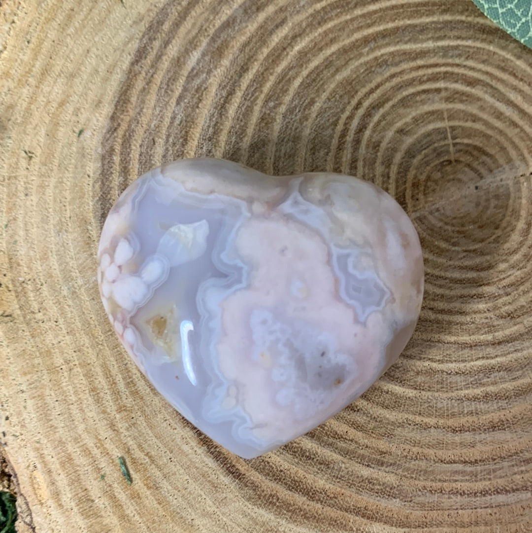 Flower Agate Hearts