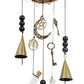 Witch Bells for Home Protection,(crystal and bottle)Handmade Witchy Decor for Attracts Positive and Drive Out Negative, Boho Door Handle Garden Patio Magic Bell Beads Wicca Supplies, Hanging Bells