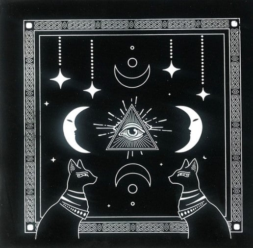 Altar Cloth - Suede Black and White